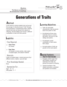 Generations of Traits - Genetics