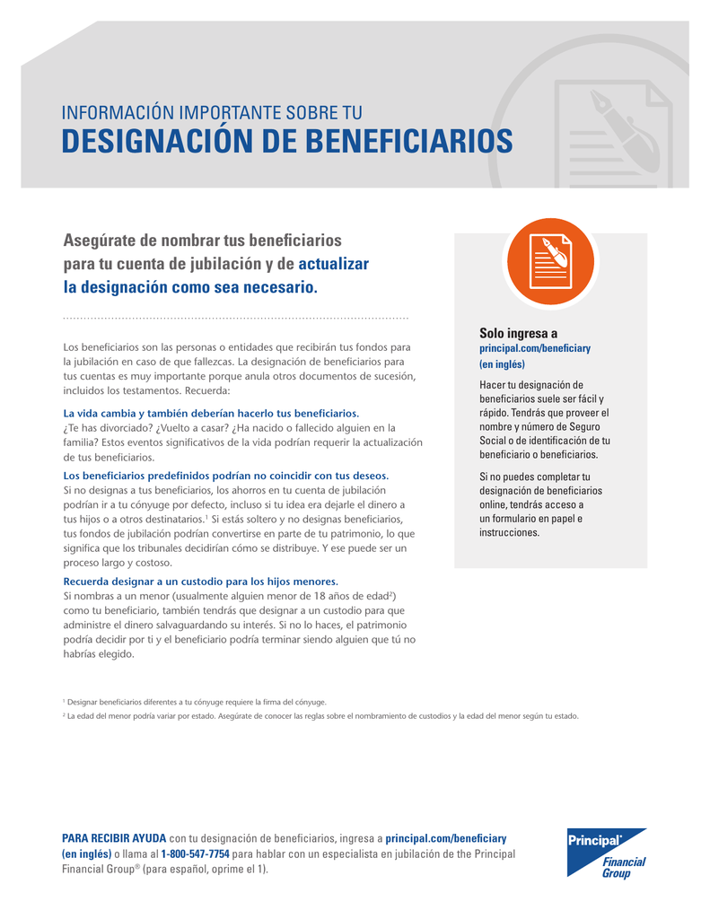 Designación De Beneficiarios