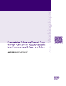 Prospects for Enhancing Value of Crops through Public