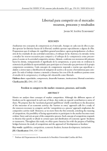 Libertad para competir en el mercado: recursos, procesos y resultados