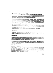 Recolección y disposición de desechos sólidos