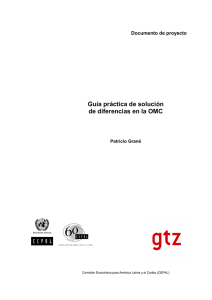 Guía práctica de solución de diferencias en la OMC