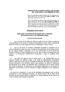 PUBLICADA EN LA GACETA OFICIAL DEL ESTADO No. 22 DE