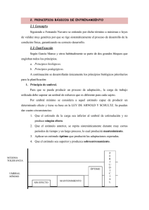 2. PRINCIPIOS BÁSICOS DE ENTRENAMIENTO 2.1 Concepto