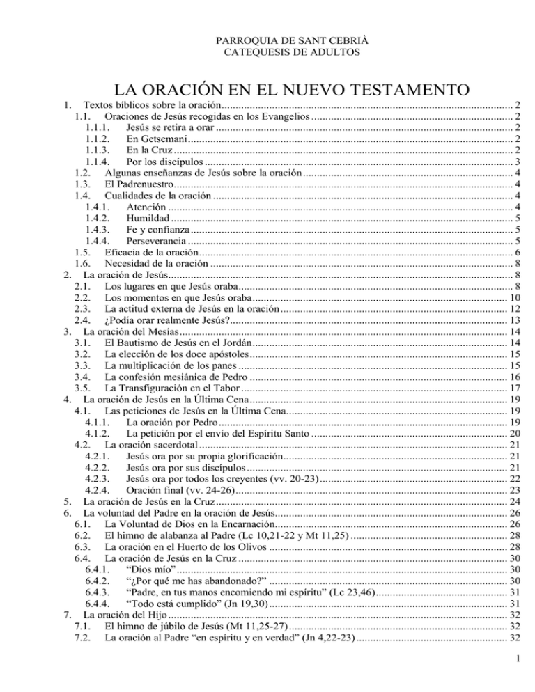 La Oración En El Nuevo Testamento