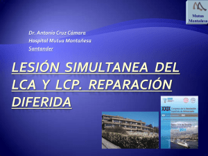 Lesión simúltanea del LCA y LCP. Reparación diferida