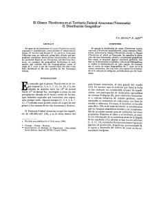 El Género Theobroma en el Territorio Federal Amazonas (Venezuela).