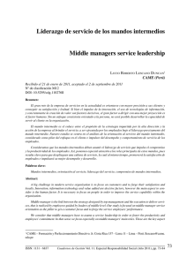 Liderazgo de servicio de los mandos intermedios Middle managers