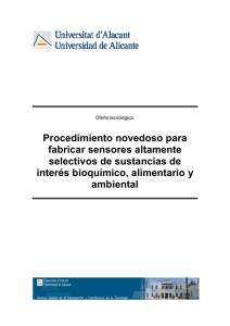 Procedimiento novedoso para fabricar sensores altamente - sgitt-otri