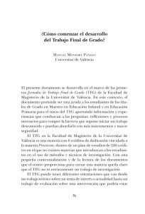 ¿Cómo comenzar el desarrollo del Trabajo Final de Grado?