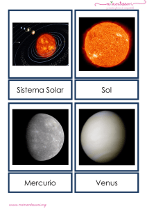 Sistema Solar Sol Mercurio Venus