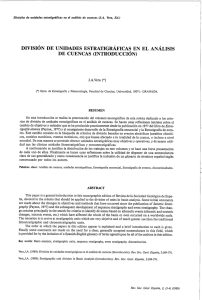 división de unidades estratigráficas en el análisis