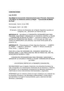 CONVENCIONES Ley 24.632 Apruébese la Convención