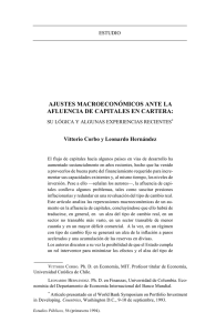 ajustes macroeconómicos ante la afluencia de capitales en