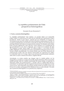 La república parlamentaria de Chile: perspectivas historiográcas