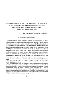 La cooperación en los ámbitos de justicia e interior en el Tratado de
