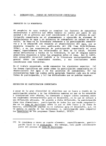 Introducción: Formas de participación comunitaria