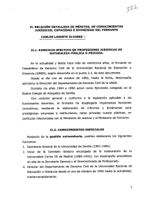 ii. relación detallada de méritos, de conocimientos