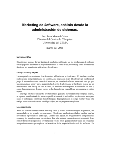 Marketing de Software, análisis desde la administración de sistemas.