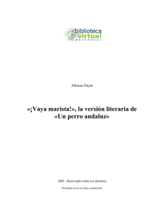 «¡Vaya marista!», la versión literaria de «Un perro andaluz»