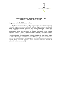 Cláusula TAV - TAV - Tribunal Arbitral del ICAV