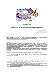 ¿cómo nos influye la herencia y el ambiente?