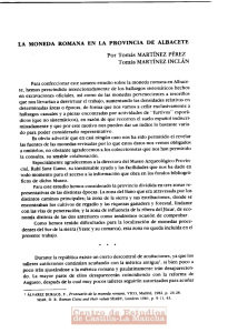 La moneda romana en la provincia de Albacete / por Tomás