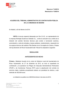 Resolución 39/2014, de 26 de febrero.