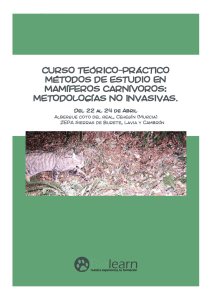 curso teórico-práctico Métodos de estudio en mamíferos carnívoros