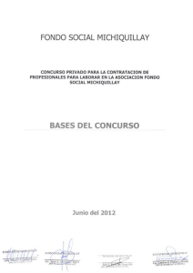 Concurso para la contratación de personal