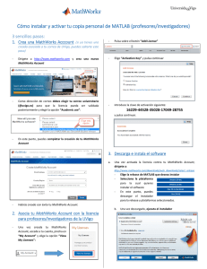 Cómo instalar y activar tu copia personal de MATLAB (profesores