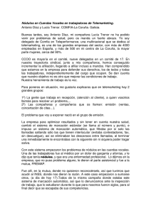 Nódulos en Cuerdas Vocales en trabajadoras de - Istas