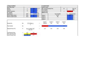 ρ 3000 Kg / m³ Sb kg / cm² 100 cp Nos. T 200 ºC J 1.5 4 Nos. MOC