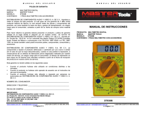 POLIZA DE GARANTIA - Master Electrónicos