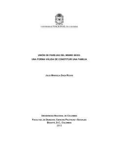 unión de parejas del mismo sexo: una forma válida de constituir una