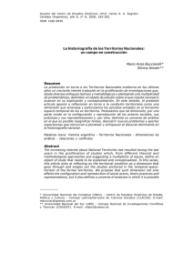 La historiografía de los Territorios Nacionales