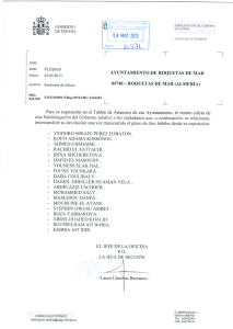 s/ref. n/ref. fecha asunto - Ayuntamiento de Roquetas de Mar