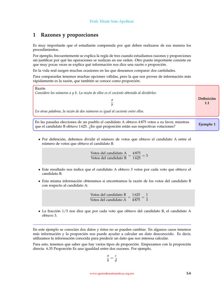 Razones Y Proporciones