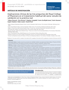 Implicaciones clínicas de las tres preguntas del Royal College of