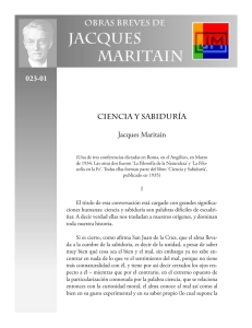 CIENCIA Y SABIDURÍA Jacques Maritain 023-01