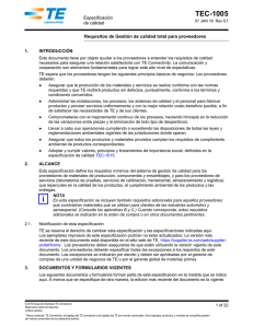 Total Quality Management Requiremetns for Suppliers