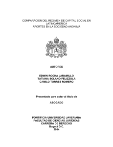 comparacion del regimen de capital social en latinoamerica