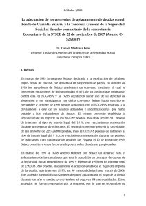 La adecuación de los convenios de aplazamiento de deudas con el