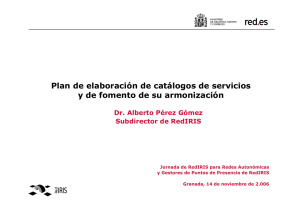 Plan de catalogación y armonización de servicios