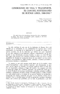 condiciones de vida y transporte. el caso del subterraneo de buenos