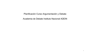 Planificación Curso Argumentación y Debate Academia de Debate