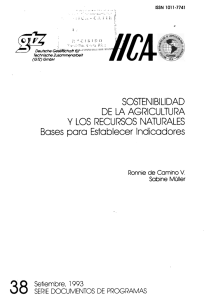 SOSTENIBILIDAD DE LA AGRICULTURA Y LOS RECURSOS