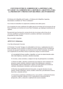 convenio entre el gobierno de la republica del ecuador y el