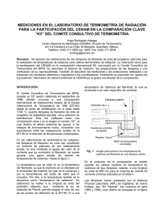 mediciones en el laboratorio de termometría de radiación para la