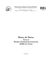 Bases de Datos Tema 4 Modelo Entidad/Interrelación